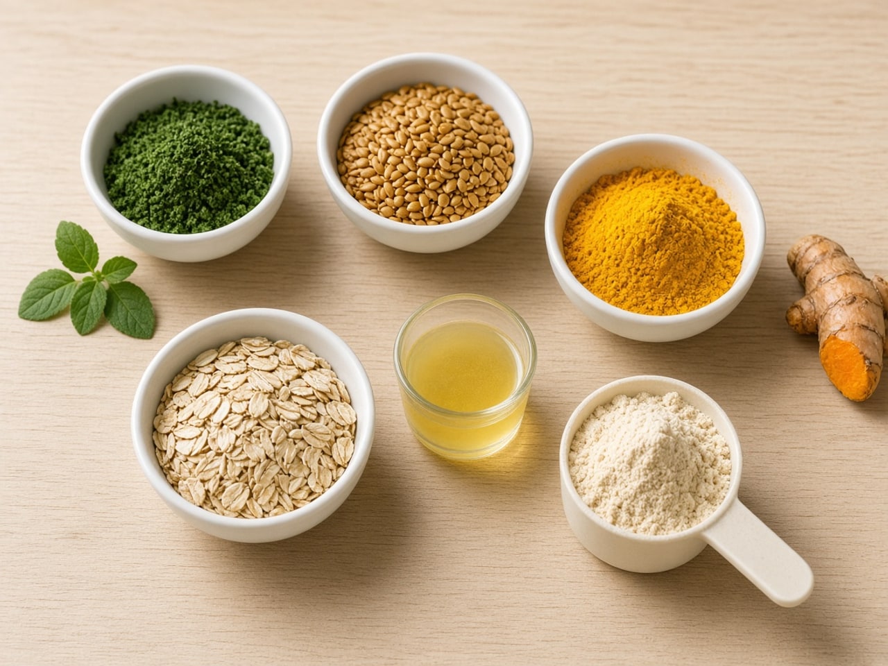 Amplify: Smoothie booster sold as a side. Pick ginger shot, protein, green kale, flax seed, turmeric, or oatmeal.