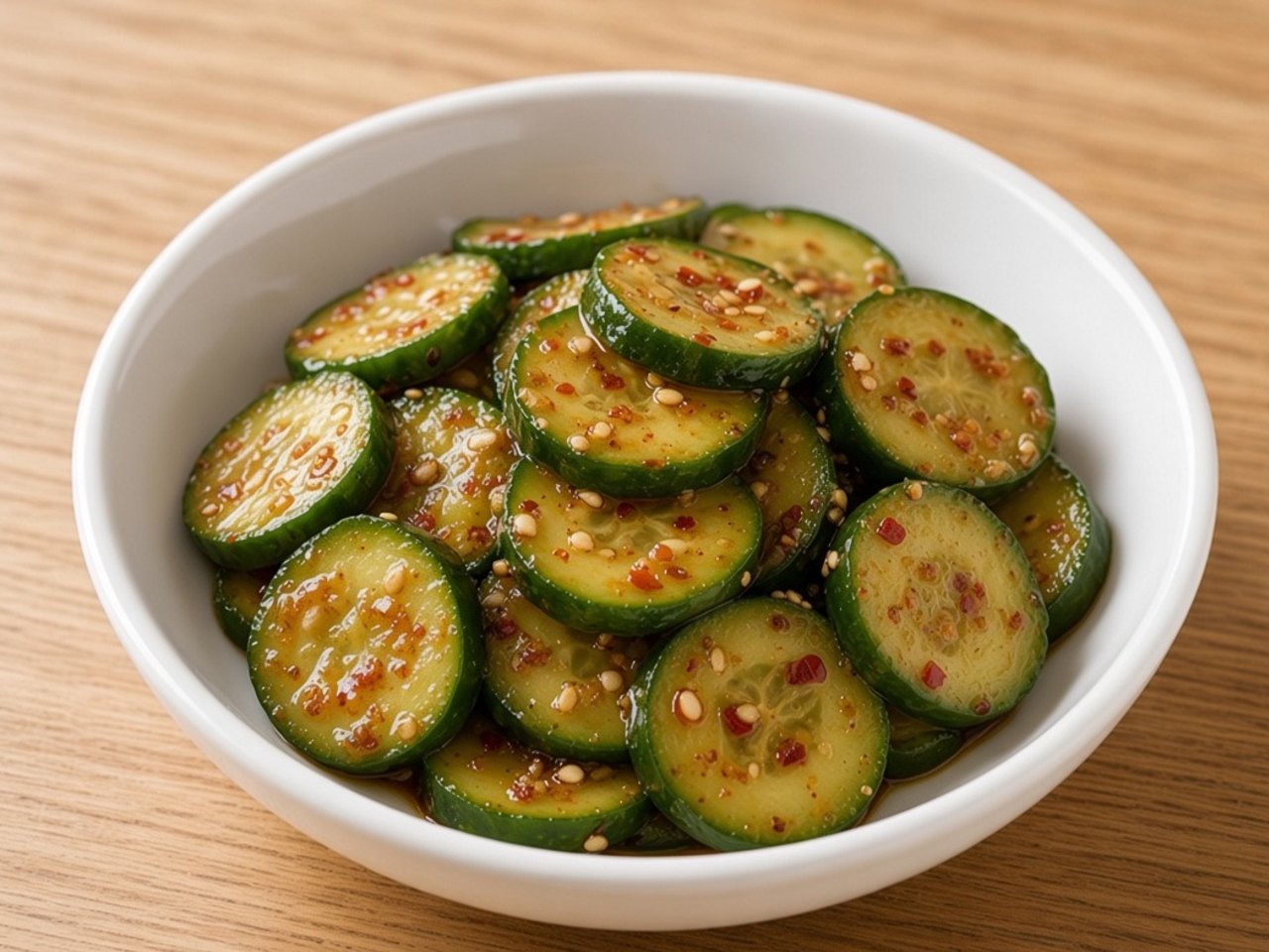Extra marinated cucumber (6 oz): Marinated cucumber, 6 oz side.
