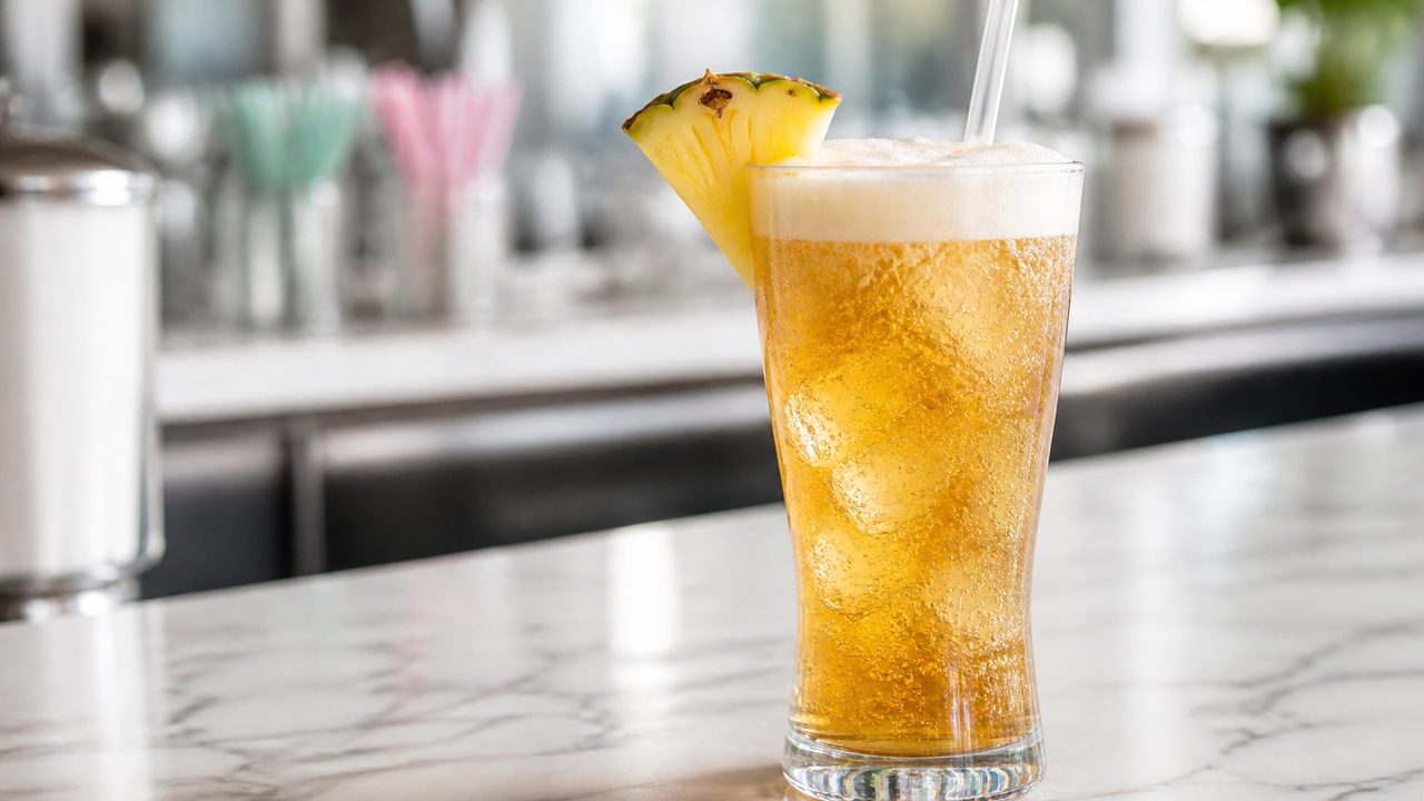 Pineapple Cream Soda: Craft pineapple cream soda — tropical and smooth.